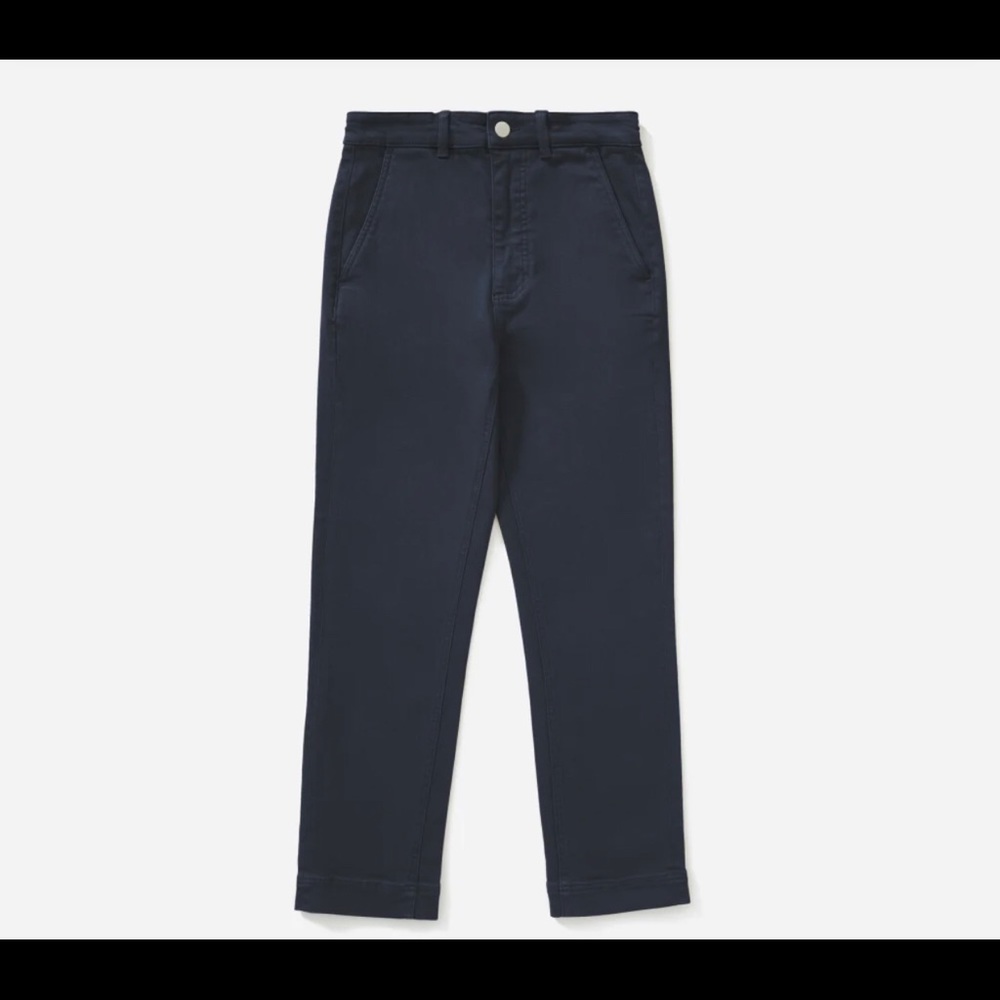 Navy Everlane Slim Leg Crop pants regular 0